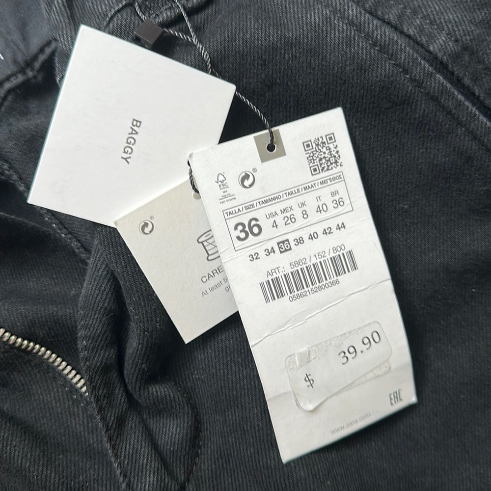 Zara black baggy pants